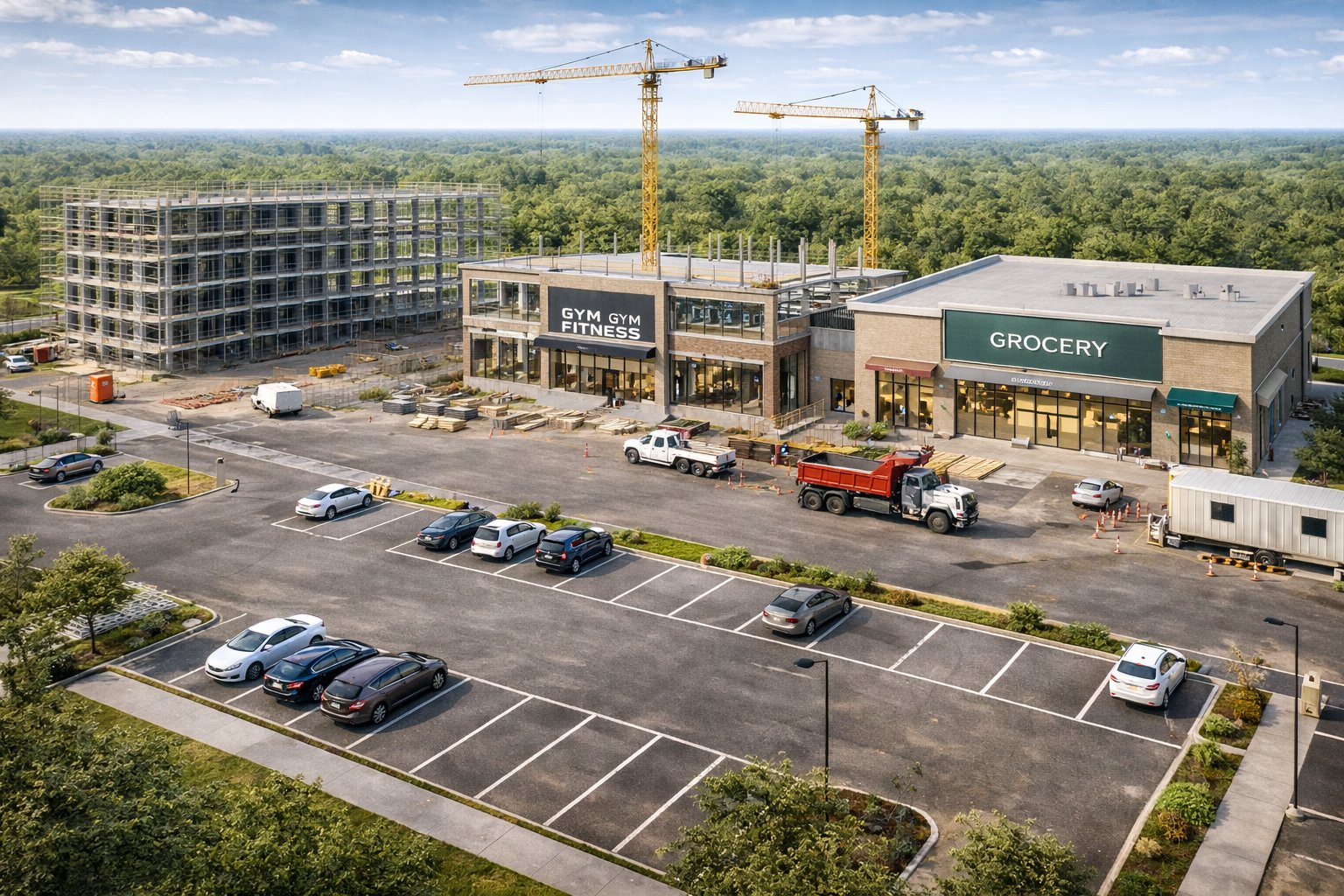 Commercial development under construction