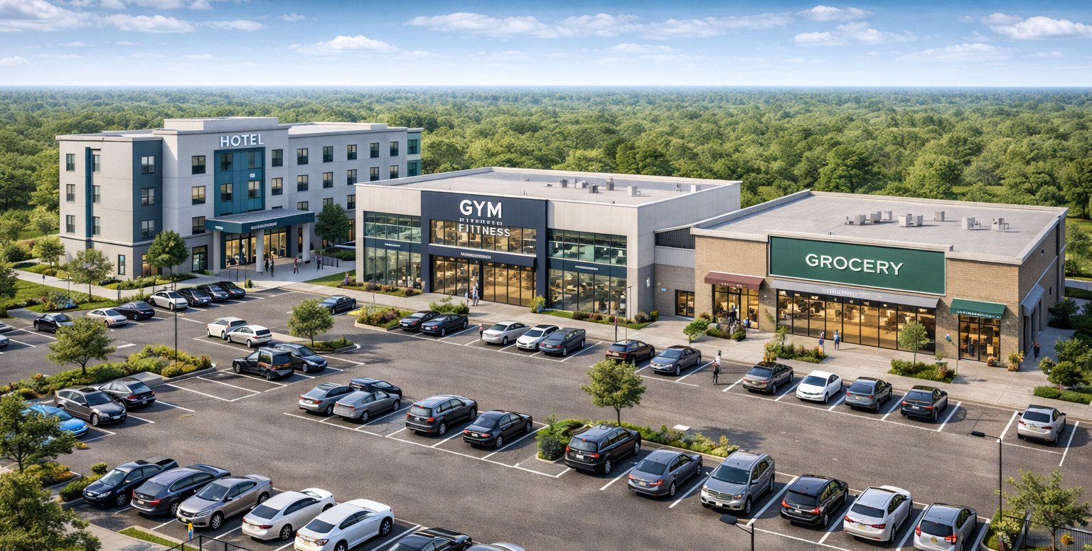 Hotel and retail mixed use