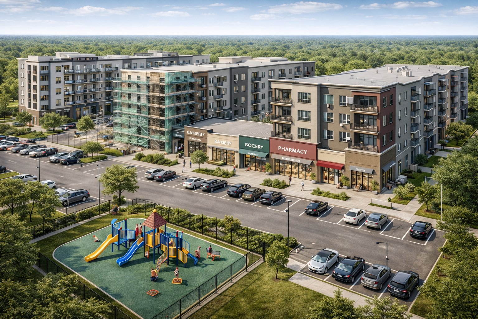 Residential and retail development